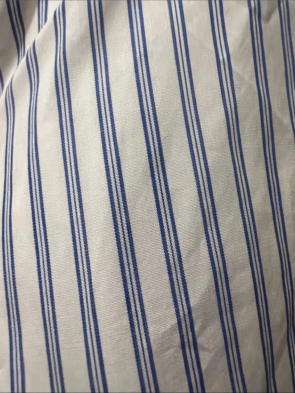 Zara NWT  Color block Dress Shirt with Blue Pinstripes - XL - Picture 8 of 9
